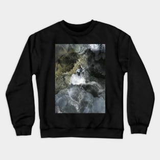 Abstract art in black, grey and gold Crewneck Sweatshirt